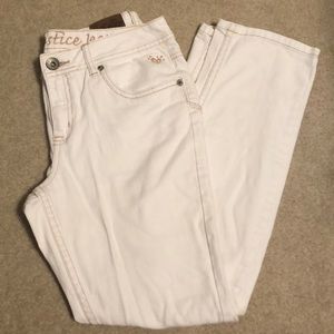 Straight Leg White Denim Jeans Size 12 1/2